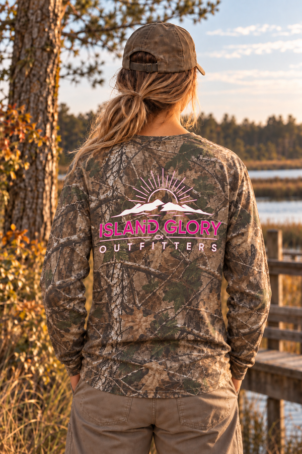 Island Glory Rising Glory long sleeve in Realtree — back design