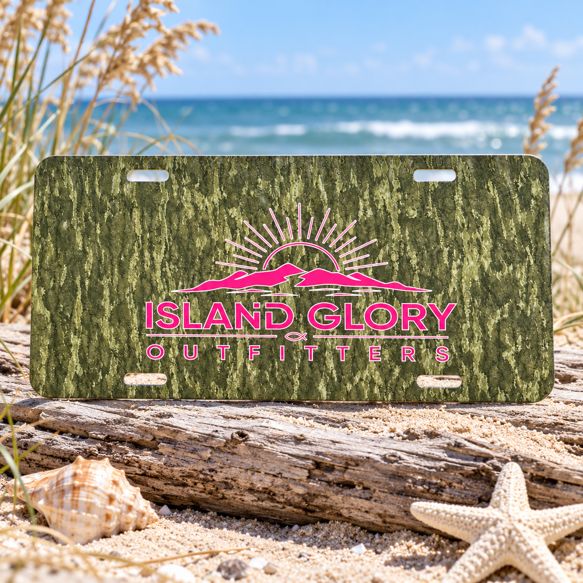 Island Glory Logo License Plate