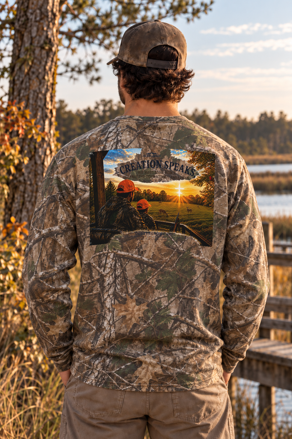 Island Glory Creation Speaks long sleeve in Realtree — back design