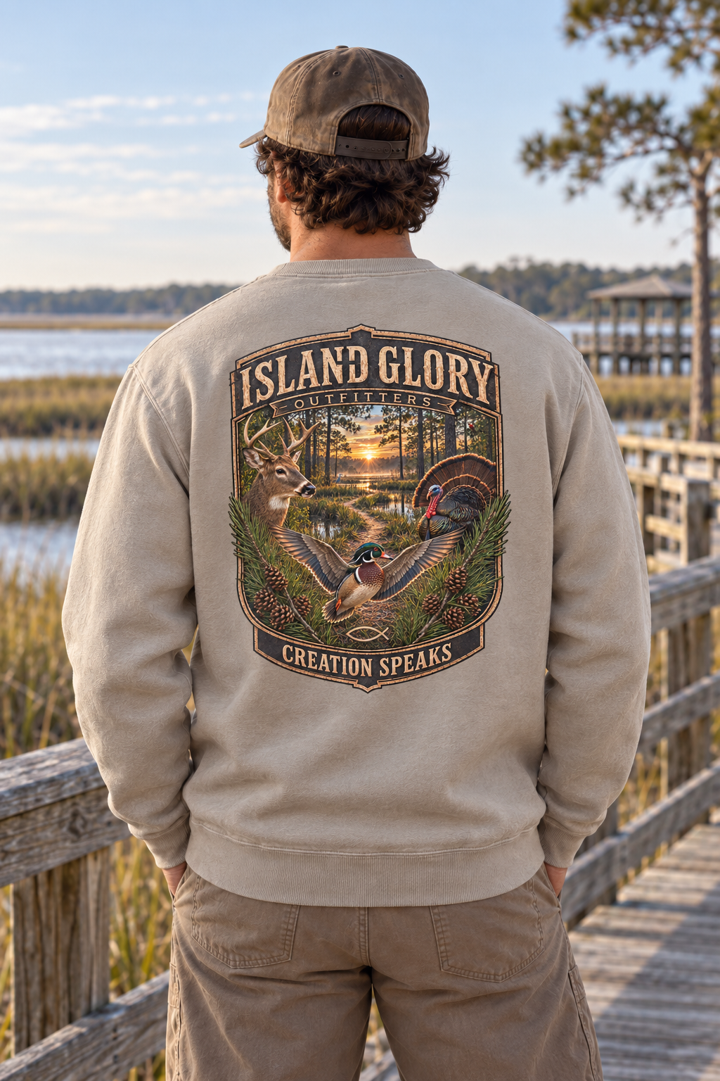 Creek Bottom Crewneck - Cement